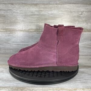 UGG Women’s Classic Unlined Mini Grape Wine Suede Ankle Boot Size 10